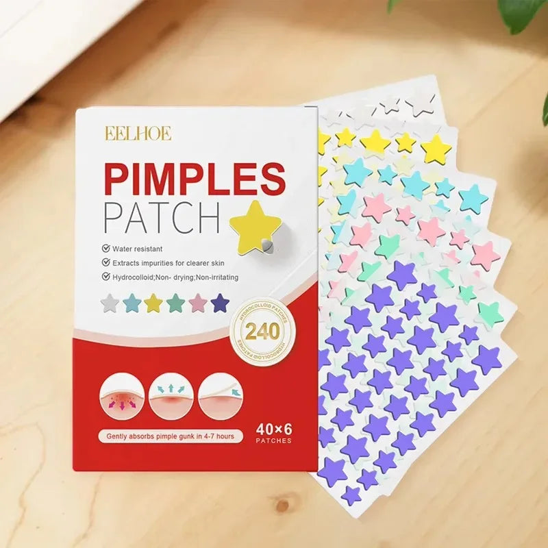 EELHOE Star & Heart Acne Patch 240pcs – Cute Hydrocolloid Pimple Dots