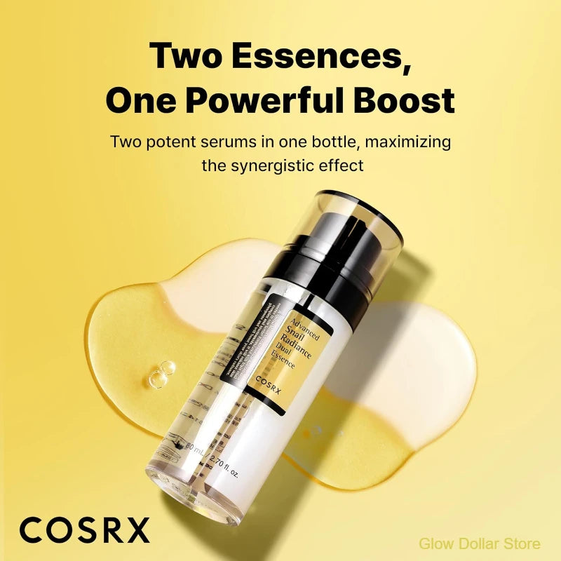 COSRX Niacinamide 5%+Snail Mucin 74% Dual Essence Advanced Snail Radiance Hydrating Anti Aging Face Serum Korean Skin Care 80ml