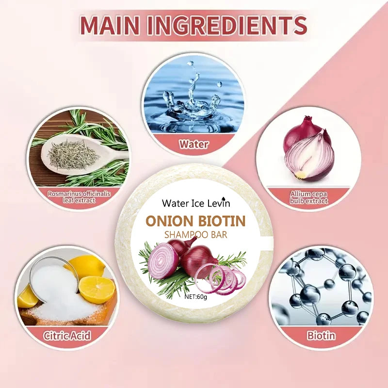 Onion and Biotin Shampoo Soap - 60g