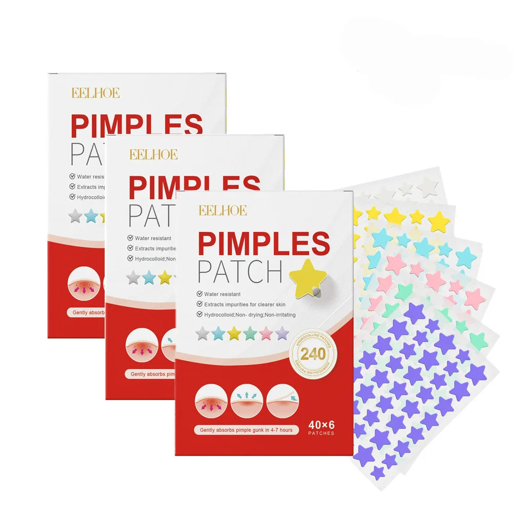 EELHOE Star & Heart Acne Patch 240pcs – Cute Hydrocolloid Pimple Dots