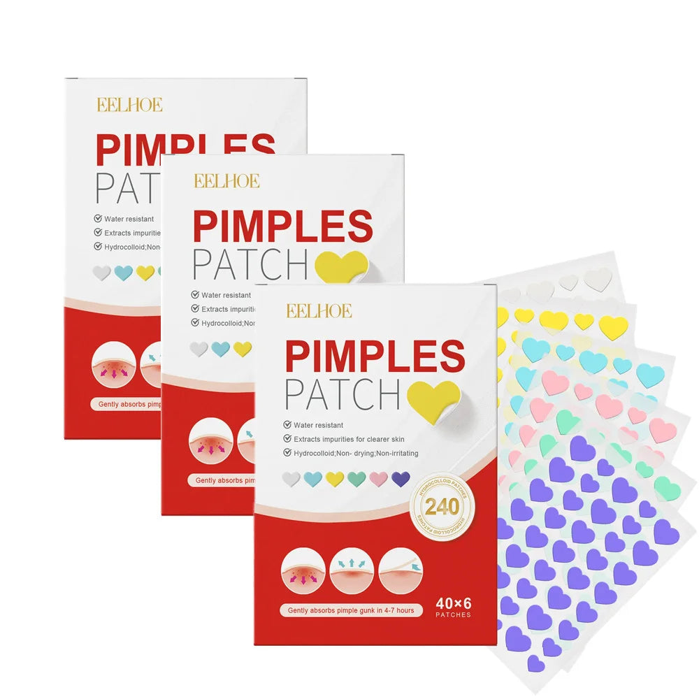 EELHOE Star & Heart Acne Patch 240pcs – Cute Hydrocolloid Pimple Dots