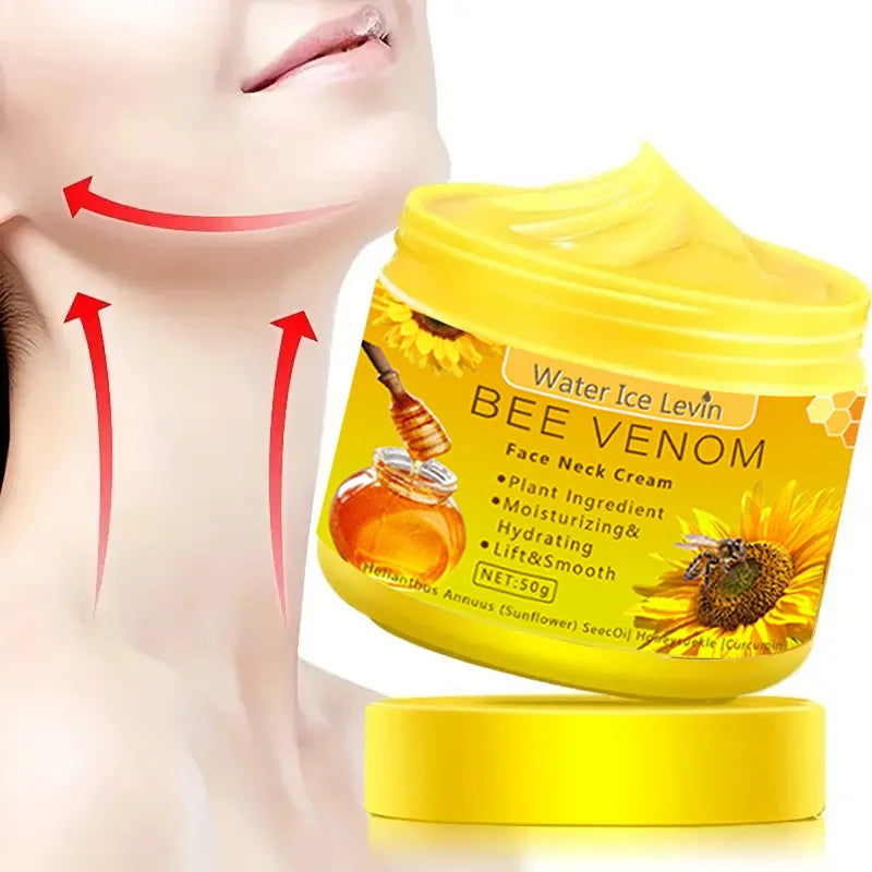 Bee Venom Neck Cream - Lifting, Firming & Moisturizing, Reduces Fine Lines and Repairs Damaged Skin.